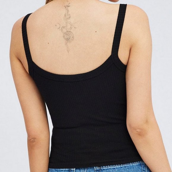 Black Singlet Top Scoop Neck - Womens - Size S - Picture 3 of 8